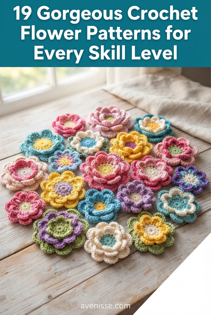 19 Gorgeous Crochet Flower Patterns for Every Skill Level