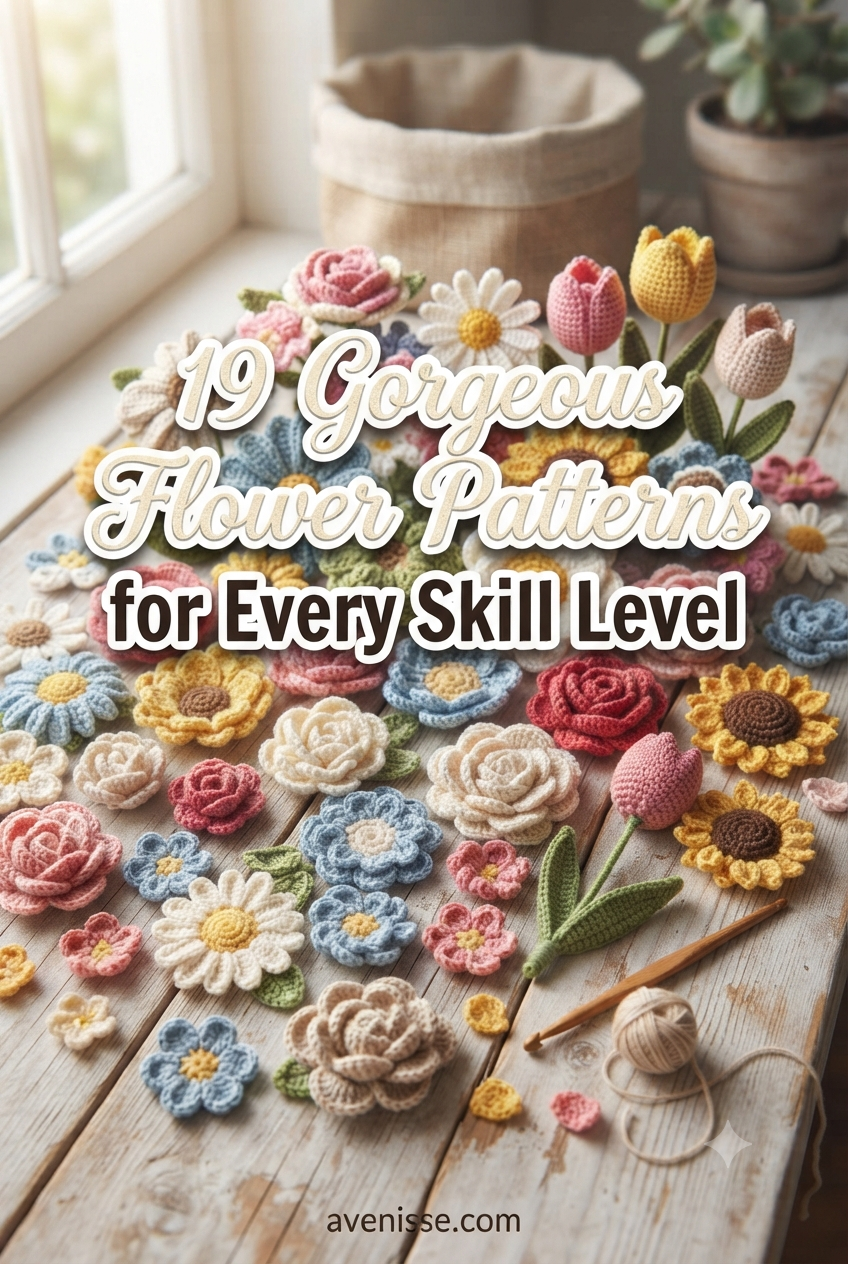 19 Gorgeous Crochet Flower Patterns for Every Skill Level
