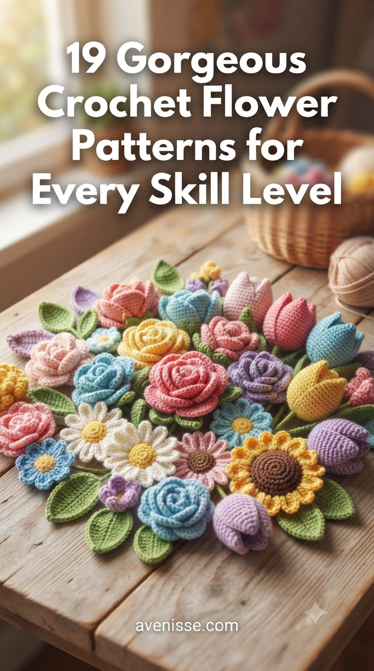 19 Gorgeous Crochet Flower Patterns for Every Skill Level