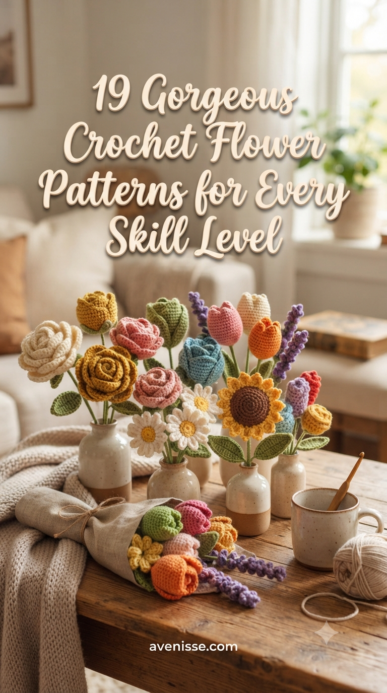 19 Gorgeous Crochet Flower Patterns for Every Skill Level