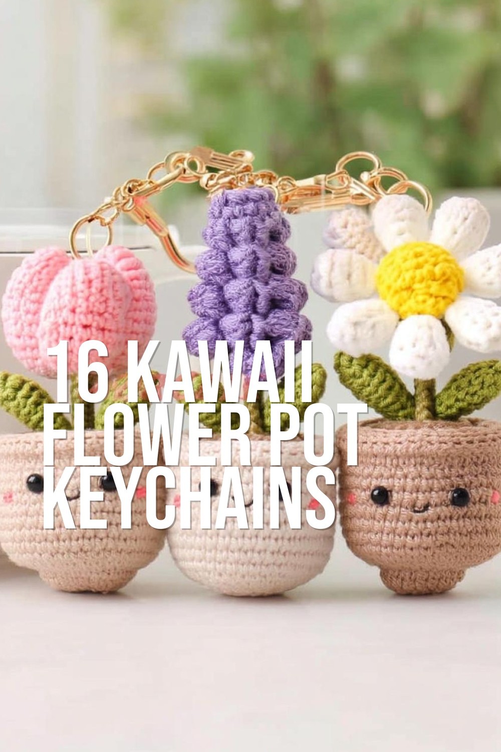 Kawaii Flower Pot Keychains