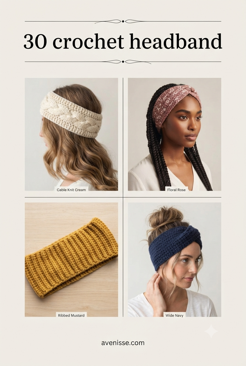 30 crochet headband
