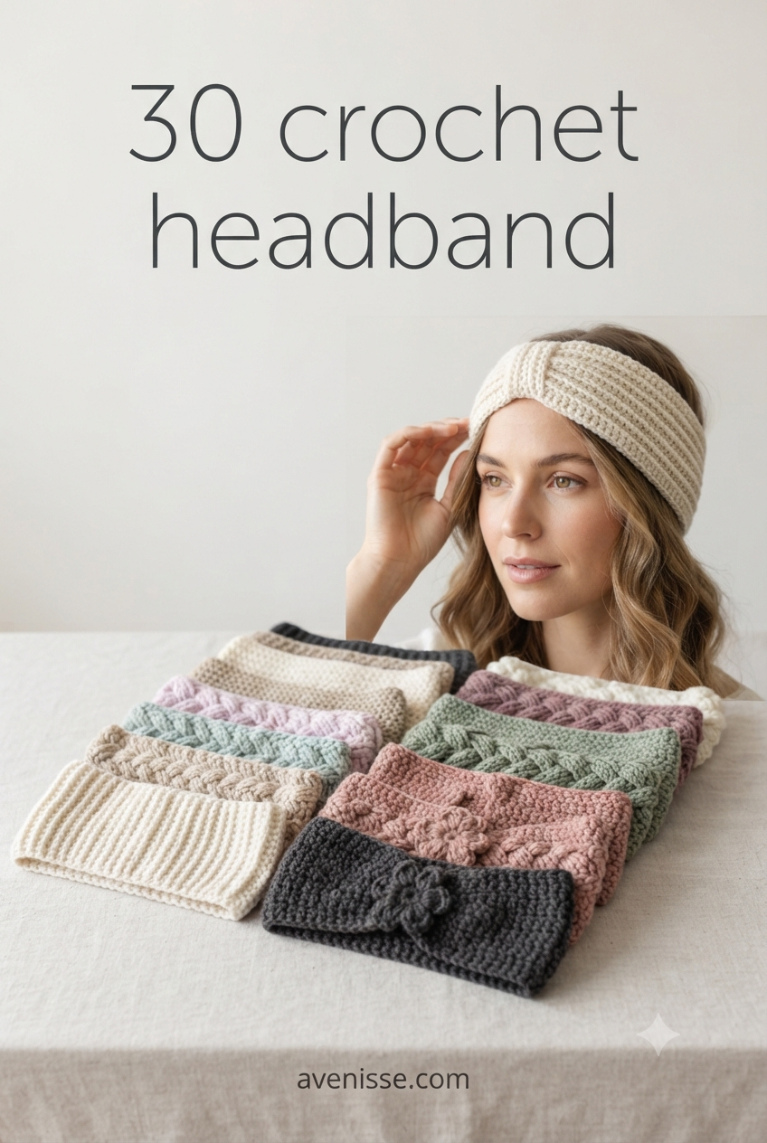 30 crochet headband