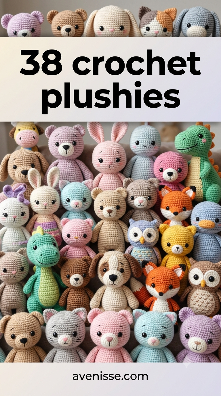 38 crochet plushies