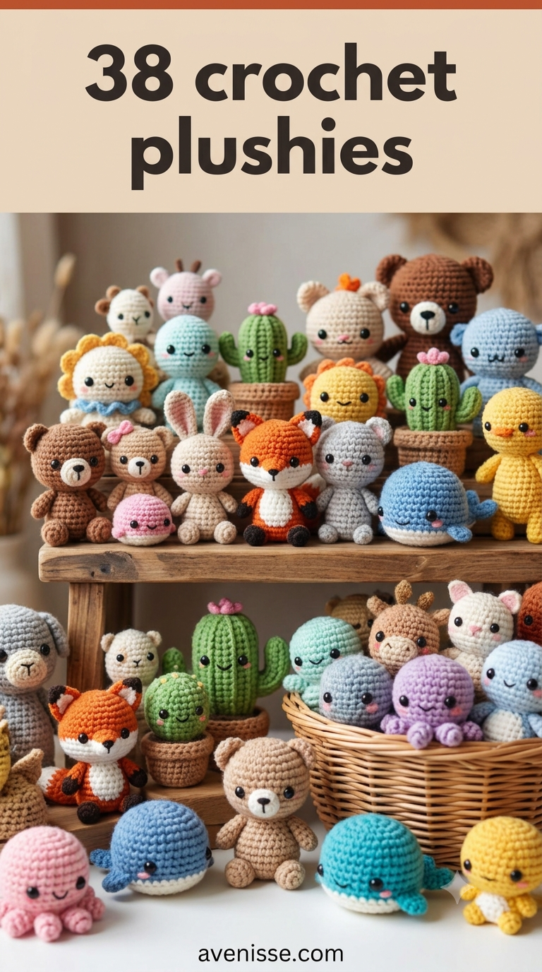 38 crochet plushies