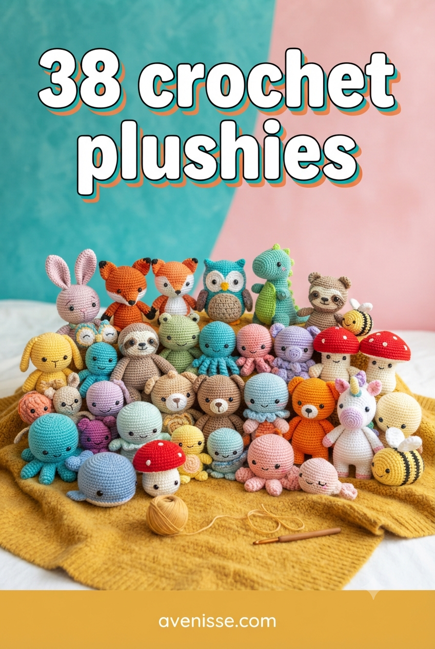38 crochet plushies