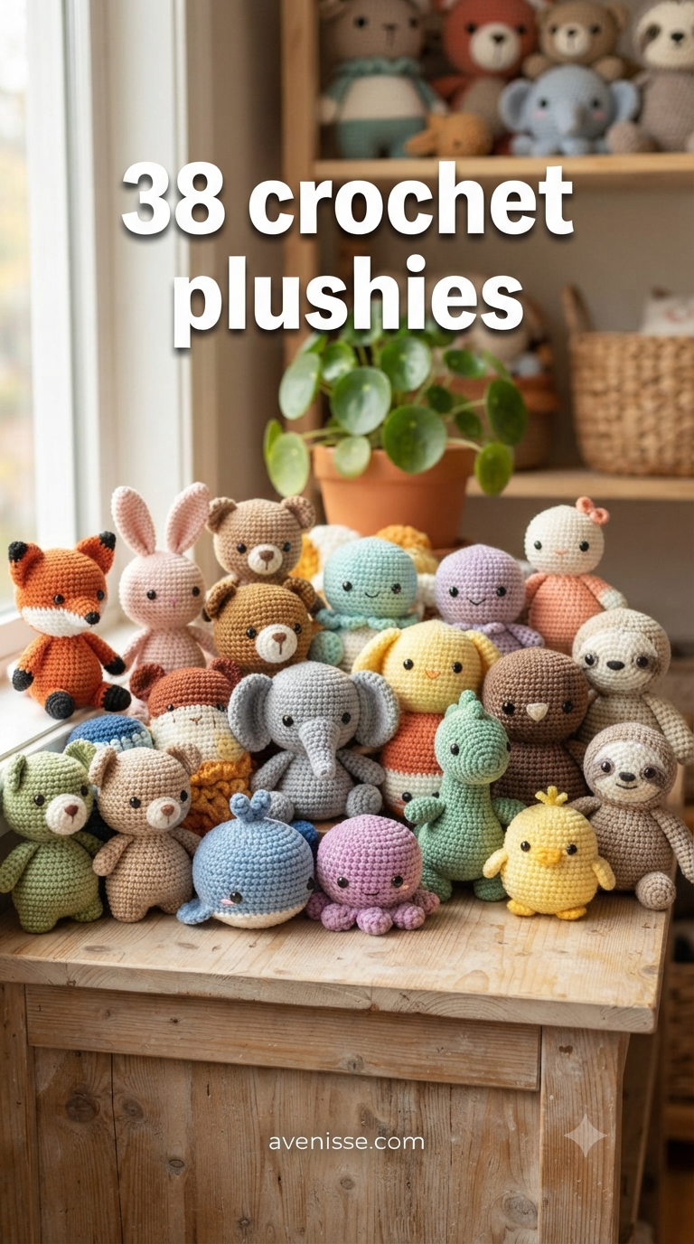 38 crochet plushies