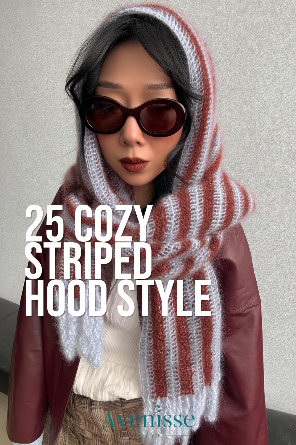 Cozy Striped Hood Style