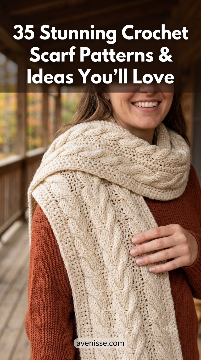 35 Stunning Crochet Scarf Patterns & Ideas You'll Love
