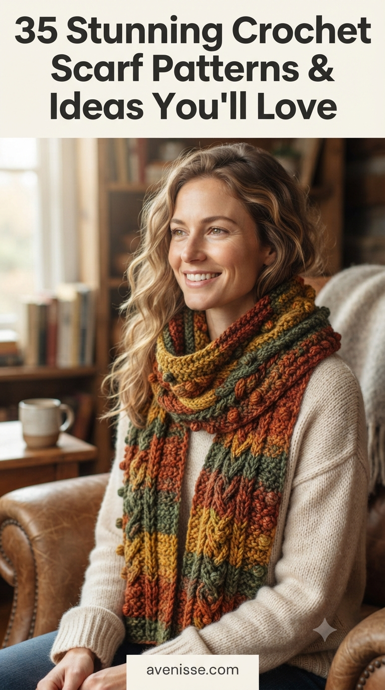 35 Stunning Crochet Scarf Patterns & Ideas You'll Love