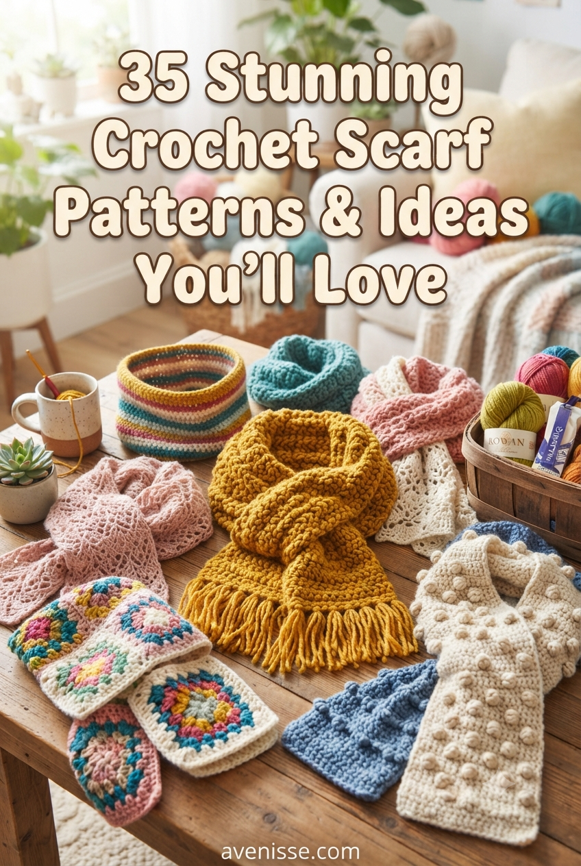 35 Stunning Crochet Scarf Patterns & Ideas You'll Love