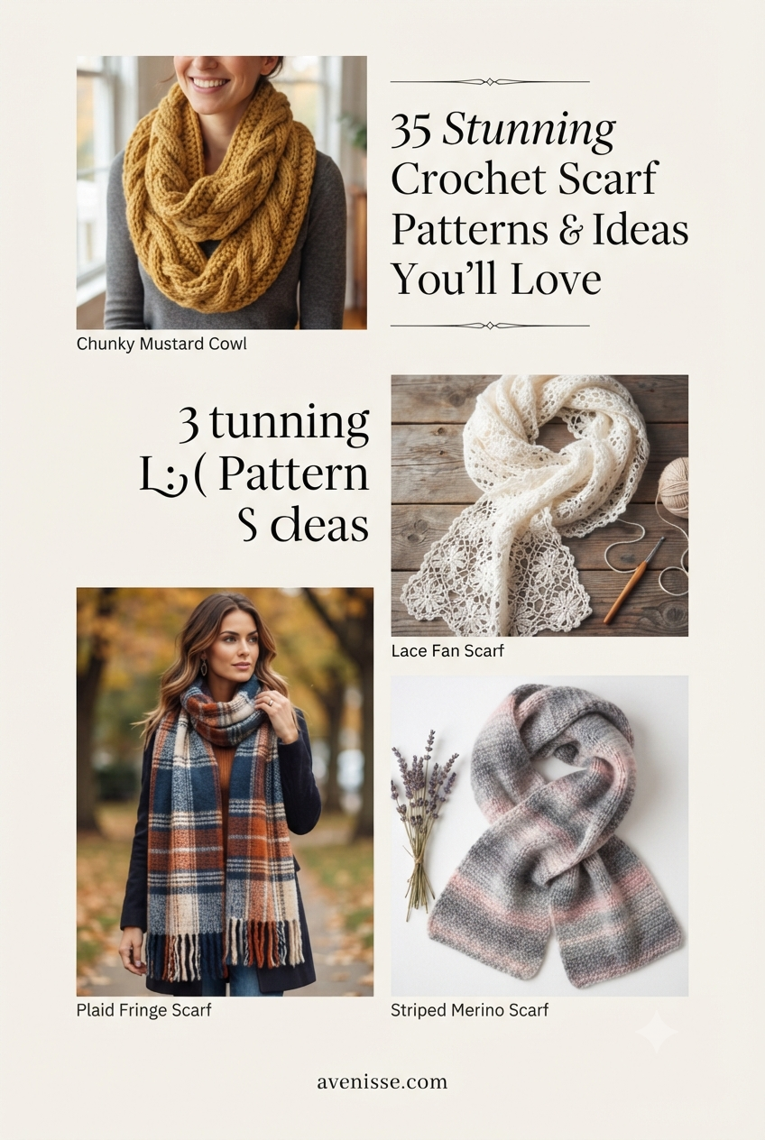 35 Stunning Crochet Scarf Patterns & Ideas You'll Love