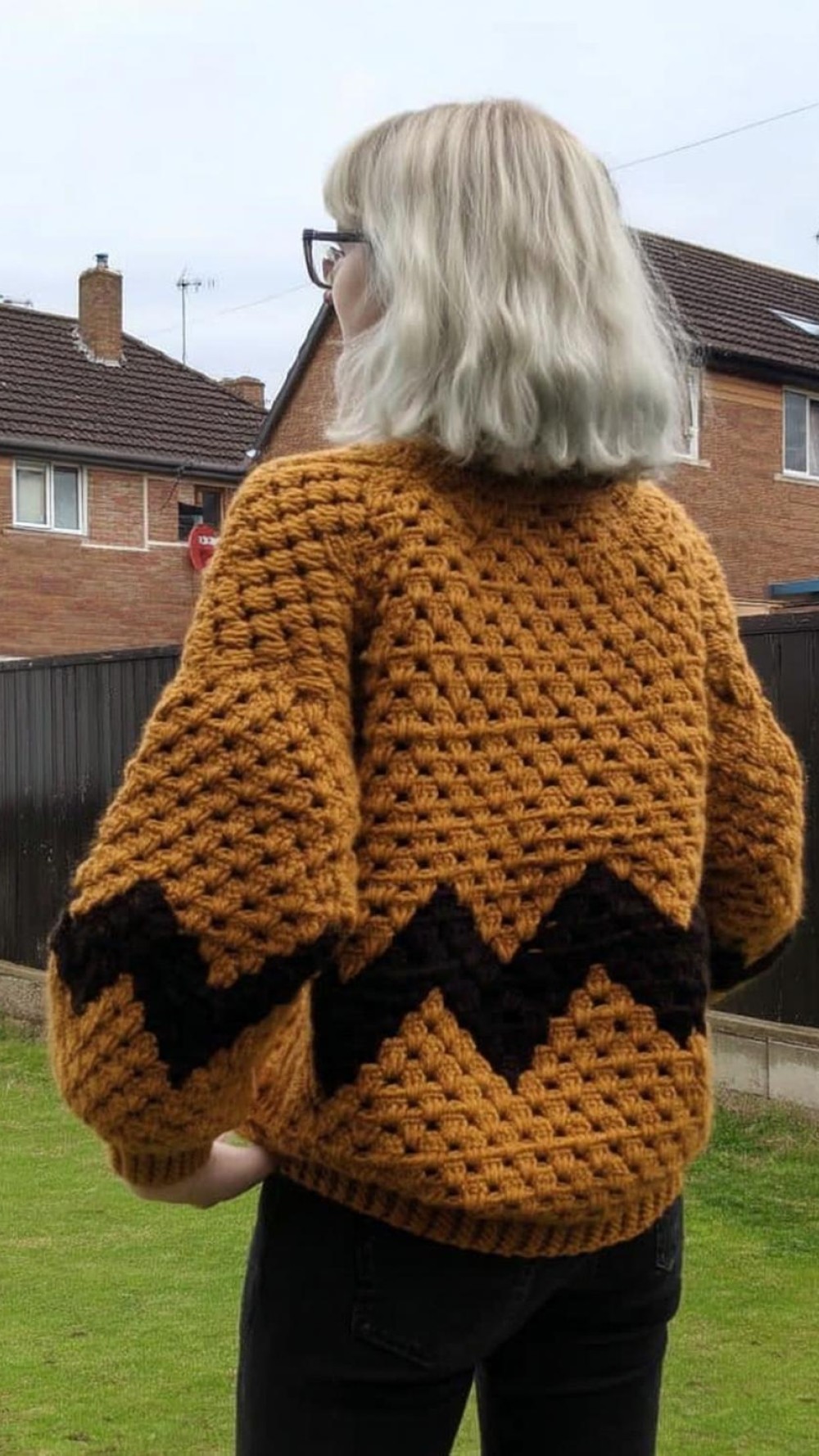 Mustard Bobble Stitch Statement