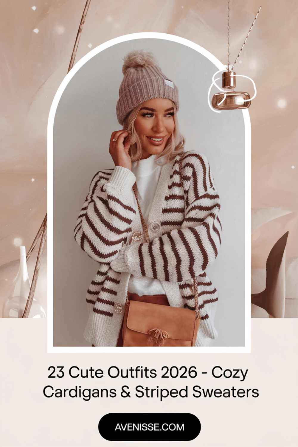 23 Cute Outfits 2026 - Cozy Cardigans & Striped Sweaters