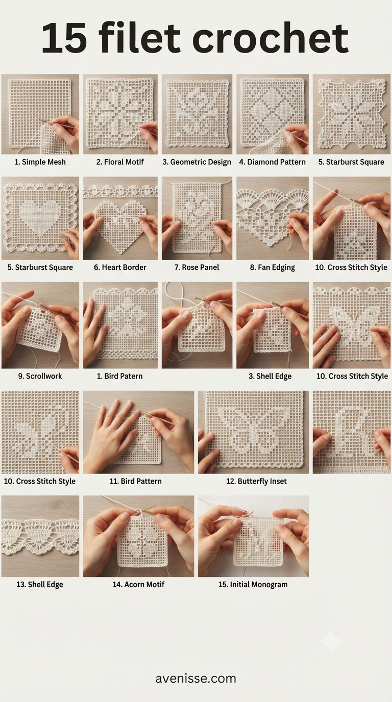 15 filet crochet
