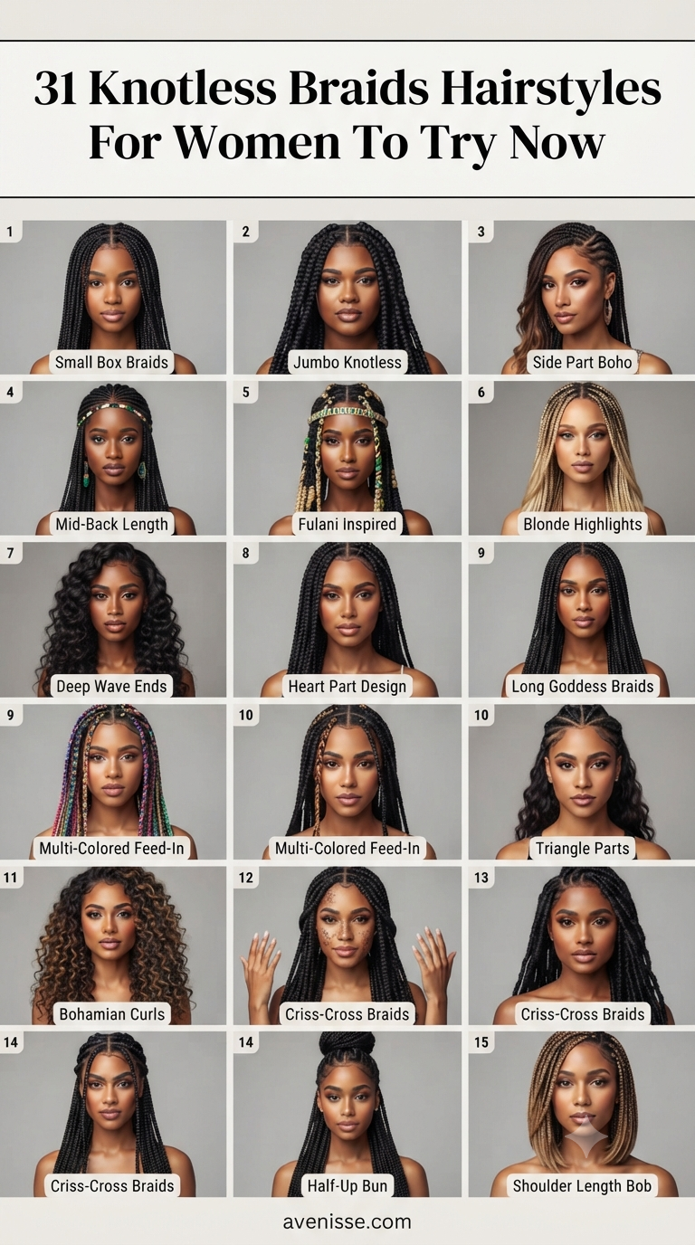 31 Knotless Braids Hairstyles For Women To Try Now