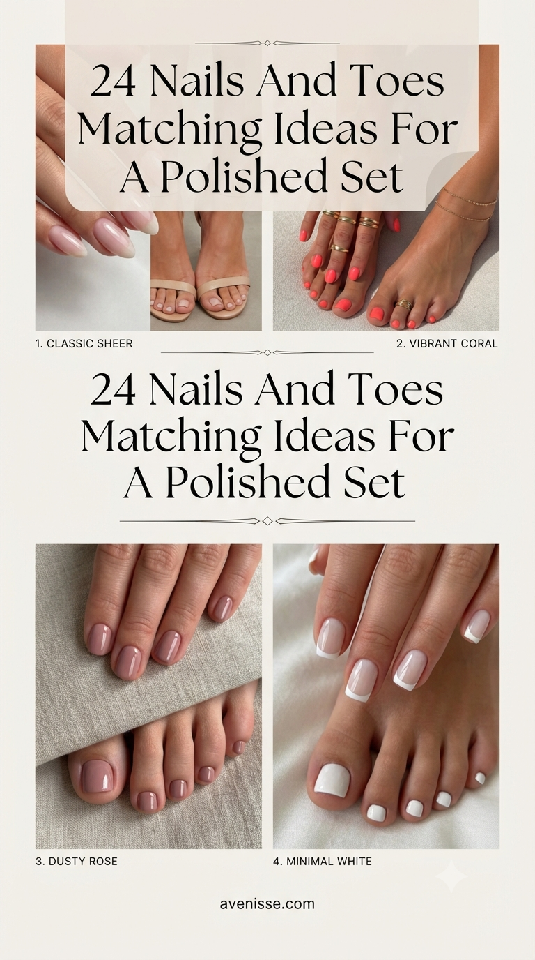 24 Nails And Toes Matching Ideas For A Polished Set