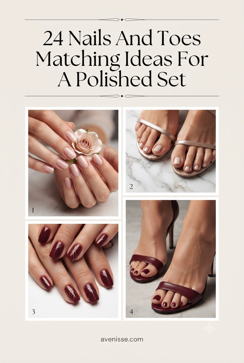 24 Nails And Toes Matching Ideas For A Polished Set