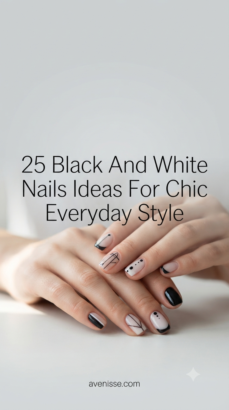 25 Black And White Nails Ideas For Chic Everyday Style