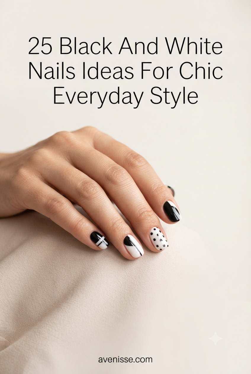 25 Black And White Nails Ideas For Chic Everyday Style