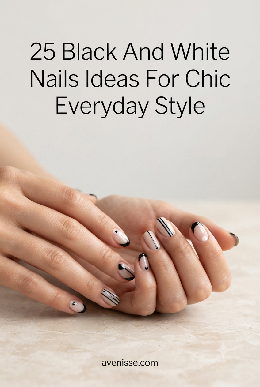 25 Black And White Nails Ideas For Chic Everyday Style