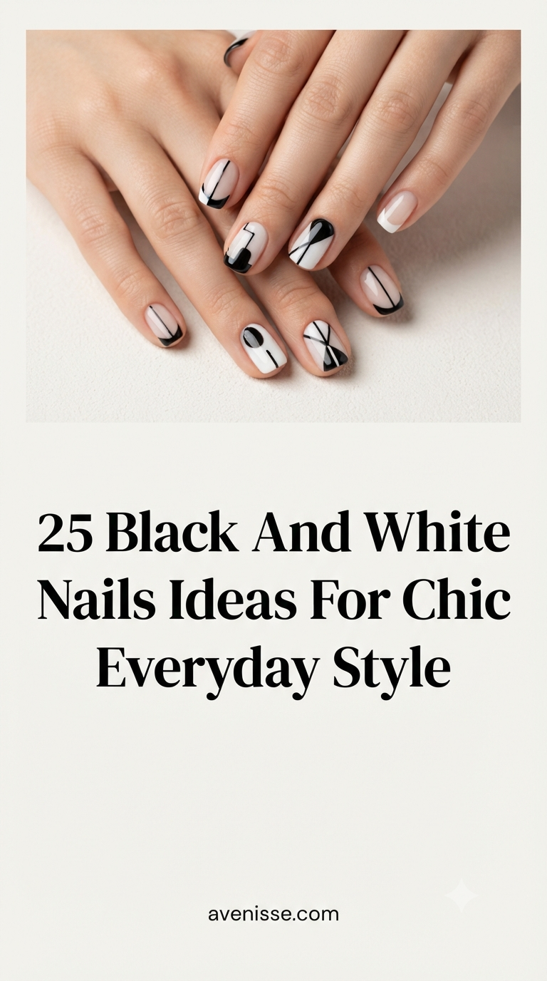 25 Black And White Nails Ideas For Chic Everyday Style