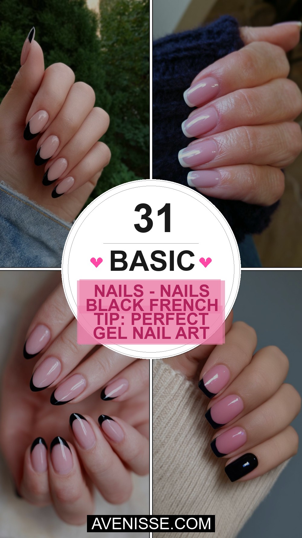Basic Nails - Nails Black French Tip: Perfect Gel Nail Art