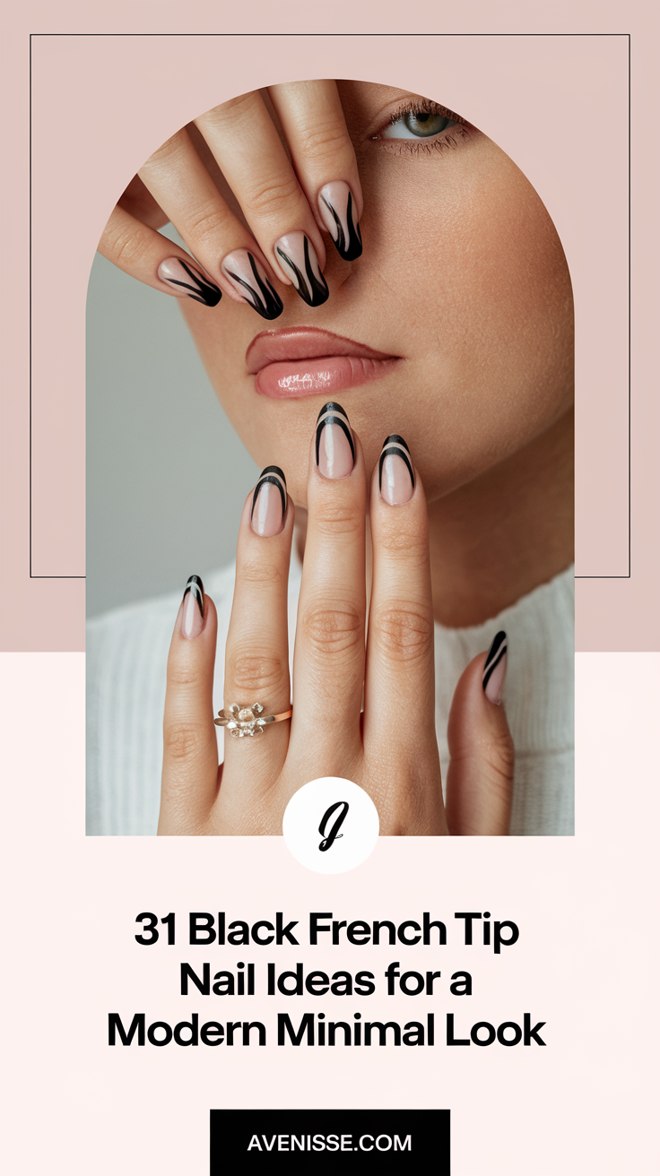 31 Black French Tip Nail Ideas for a Modern Minimal Look