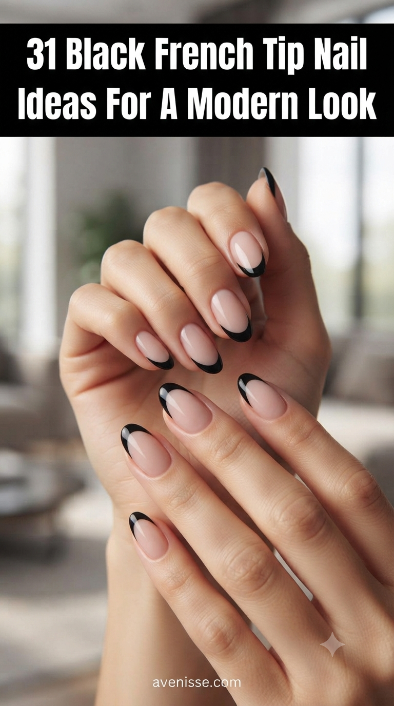 31 Black French Tip Nail Ideas For A Modern Look