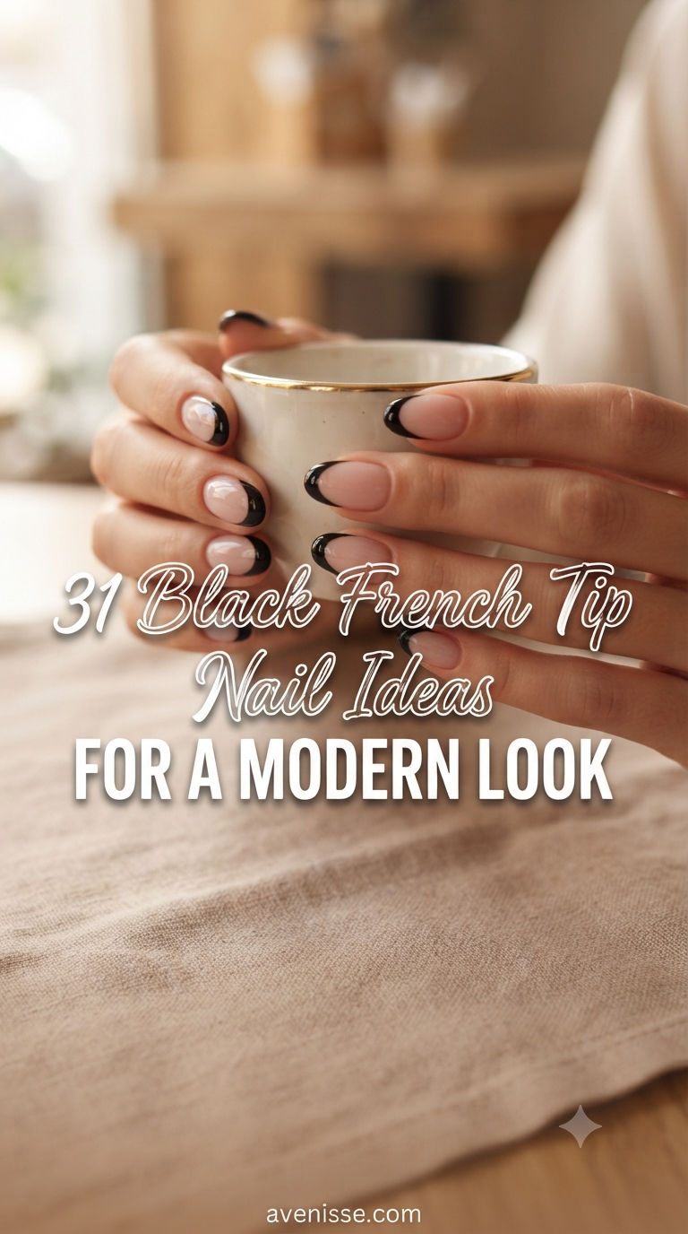 31 Black French Tip Nail Ideas For A Modern Look