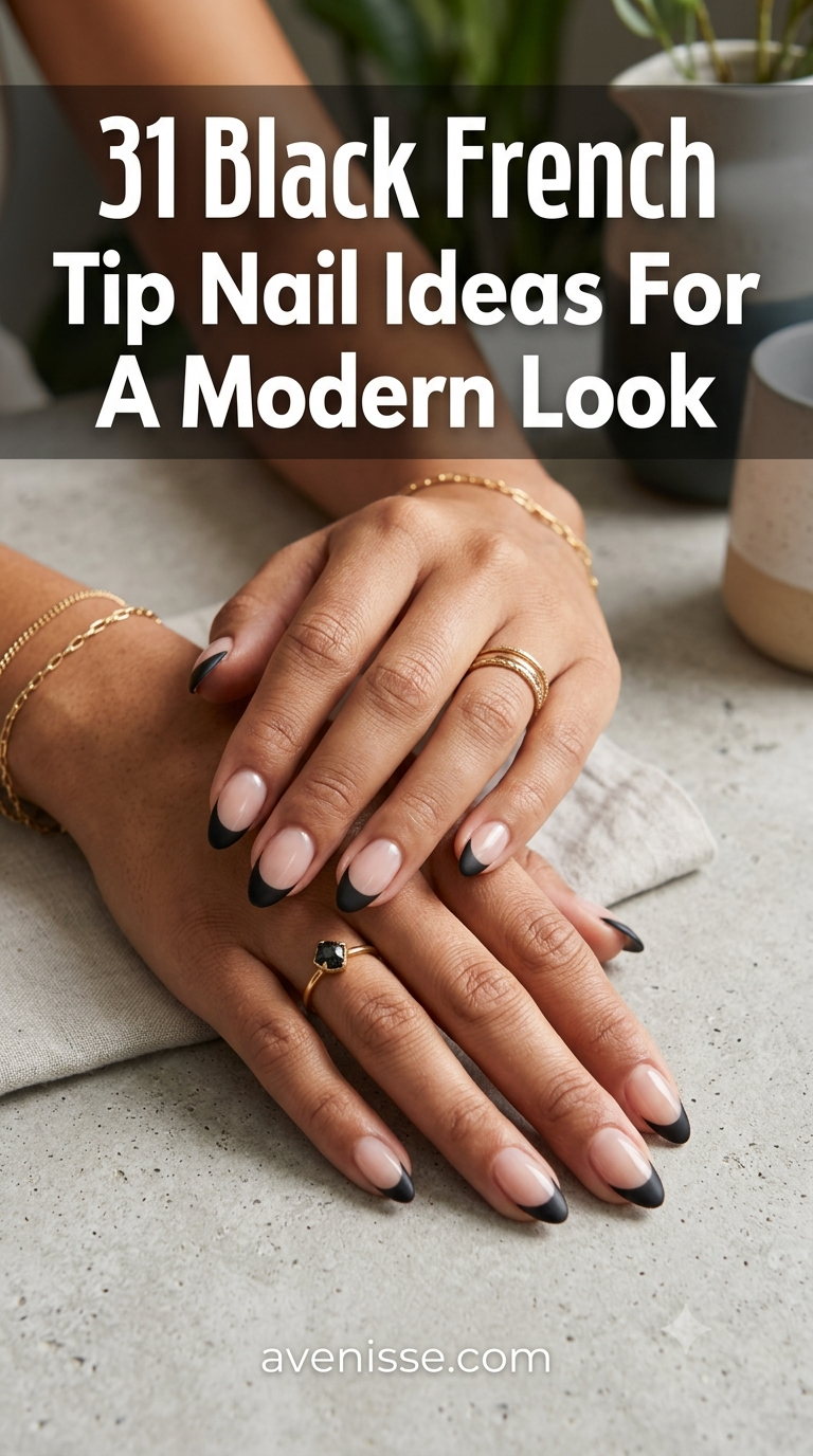 31 Black French Tip Nail Ideas For A Modern Look