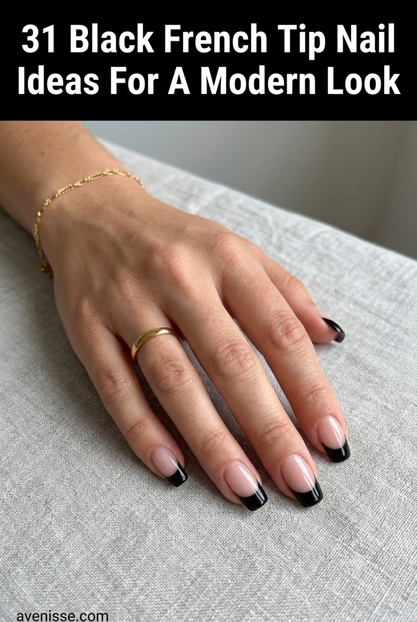 31 Black French Tip Nail Ideas For A Modern Look