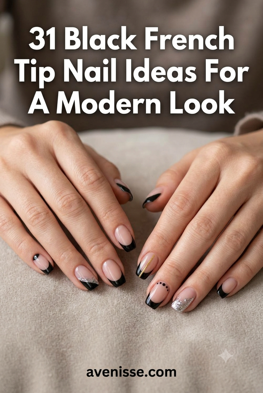 31 Black French Tip Nail Ideas For A Modern Look