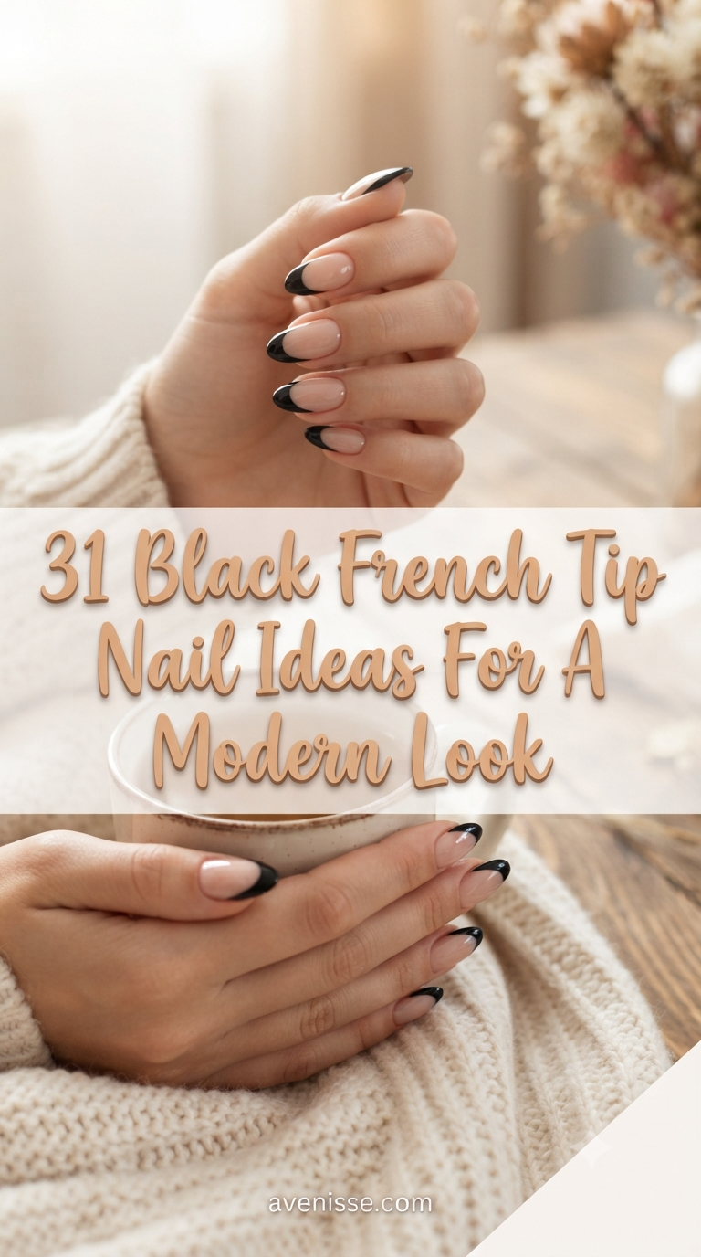 31 Black French Tip Nail Ideas For A Modern Look