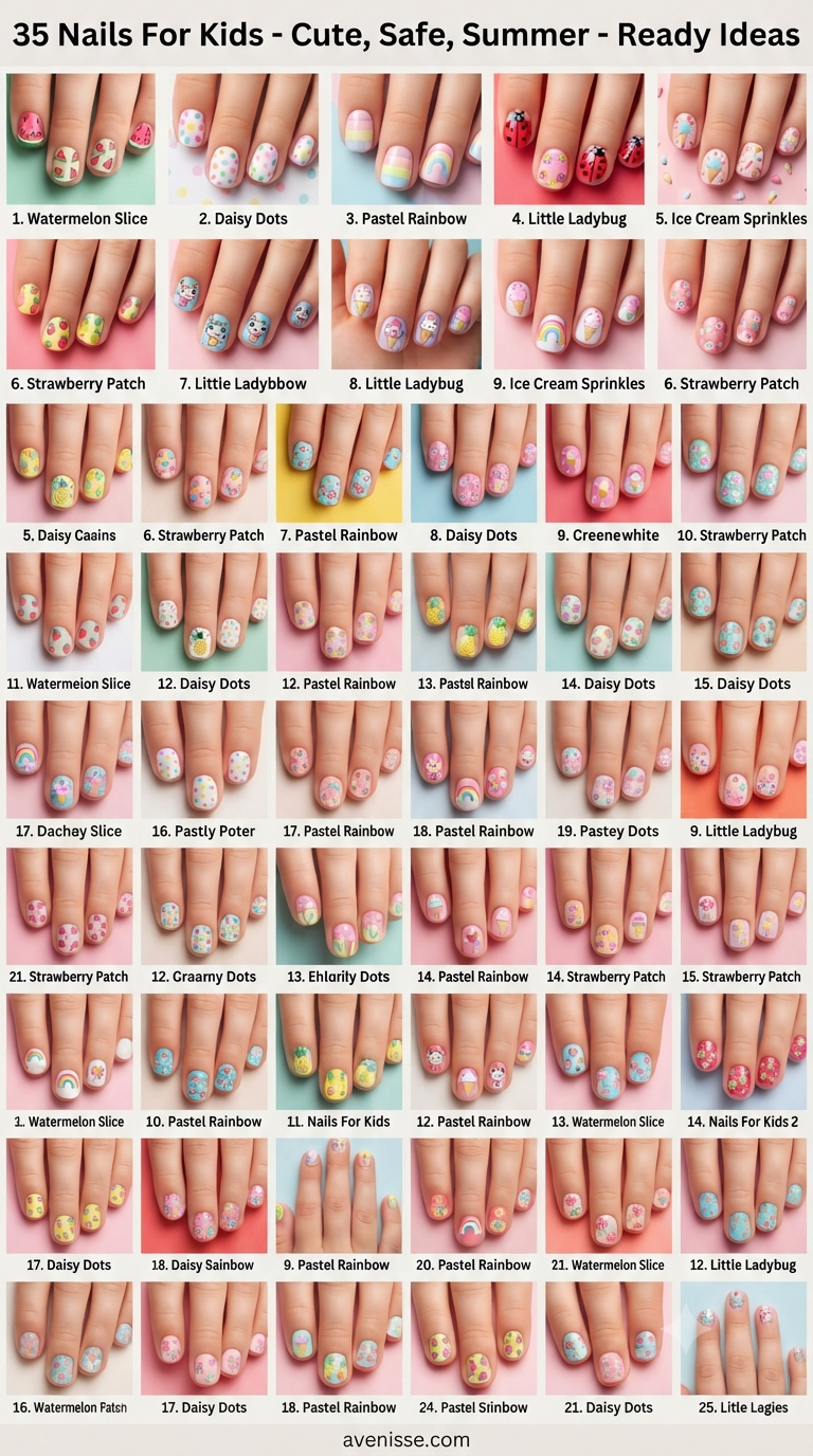 35 Nails For Kids - Cute, Safe, Summer - Ready Ideas