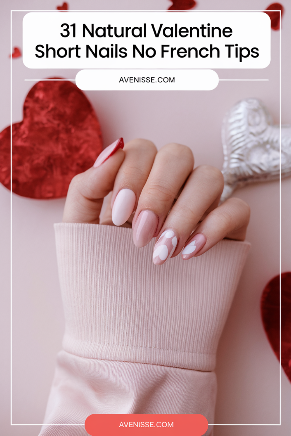 31 Natural Valentine Short Nails No French Tips