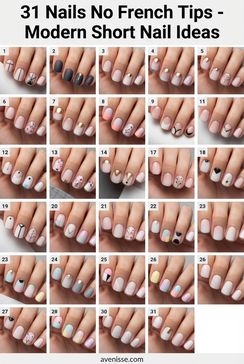 31 Nails No French Tips - Modern Short Nail Ideas