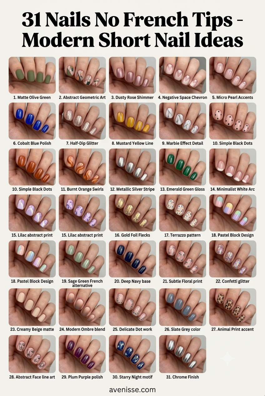 31 Nails No French Tips - Modern Short Nail Ideas