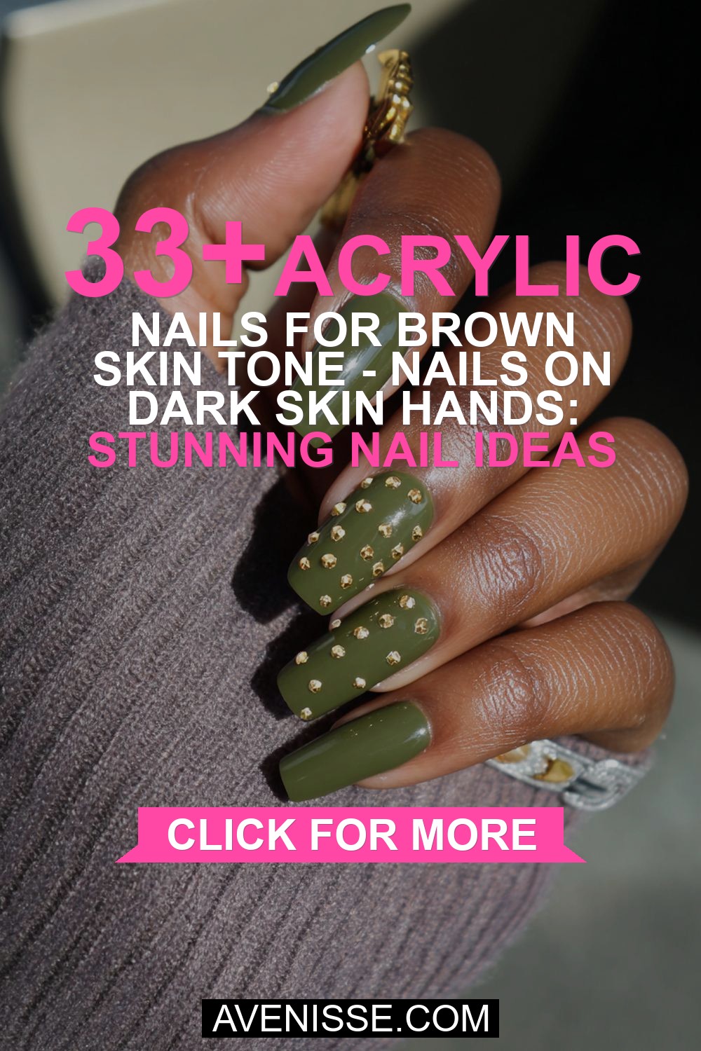 Acrylic Nails For Brown Skin Tone - Nails On Dark Skin Hands: Stunning Nail Ideas