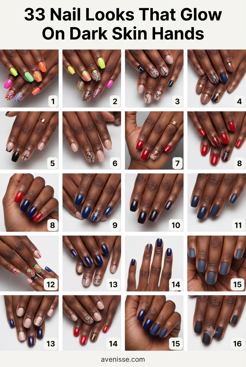 33 Nail Looks That Glow On Dark Skin Hands