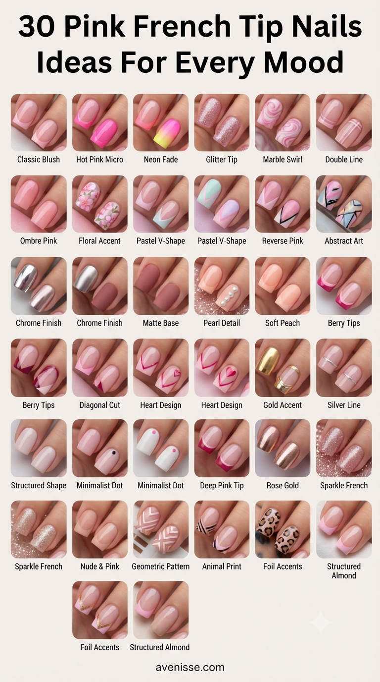 30 Pink French Tip Nails Ideas For Every Mood