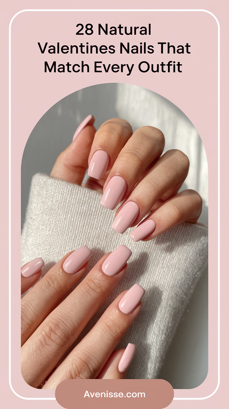 28 Natural Valentines Nails That Match Every Outfit