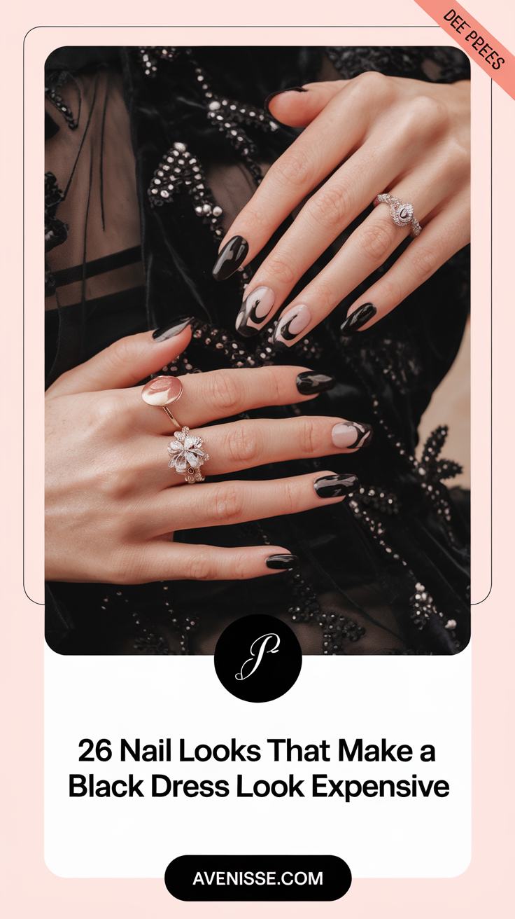 26 Nail Looks That Make a Black Dress Look Expensive