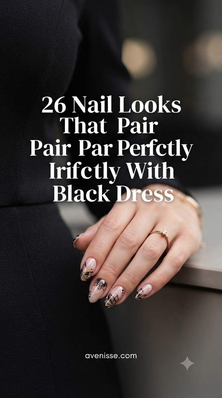 26 Nail Looks That Pair Perfectly With A Black Dress