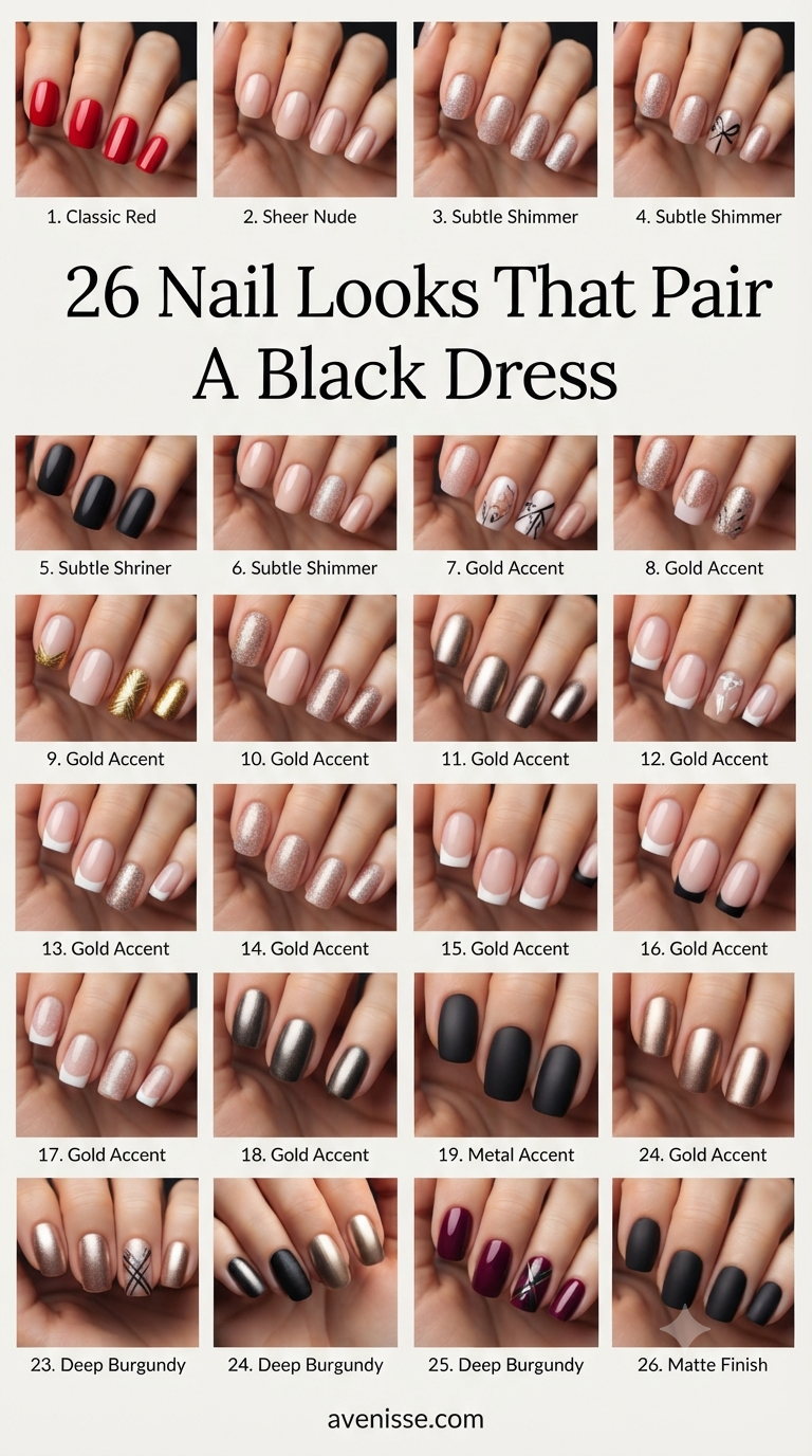 26 Nail Looks That Pair Perfectly With A Black Dress