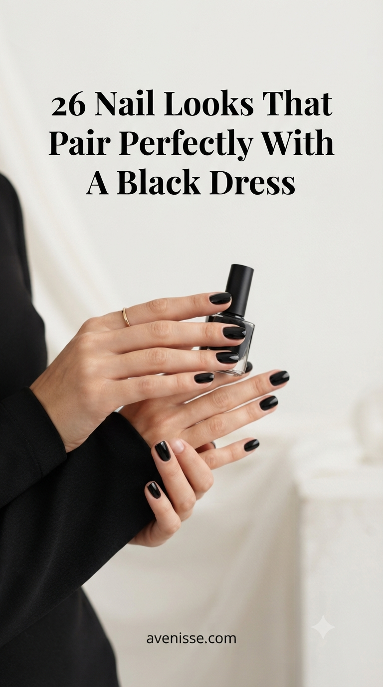 26 Nail Looks That Pair Perfectly With A Black Dress