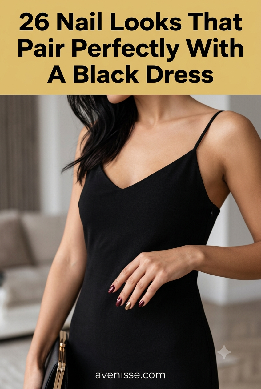 26 Nail Looks That Pair Perfectly With A Black Dress