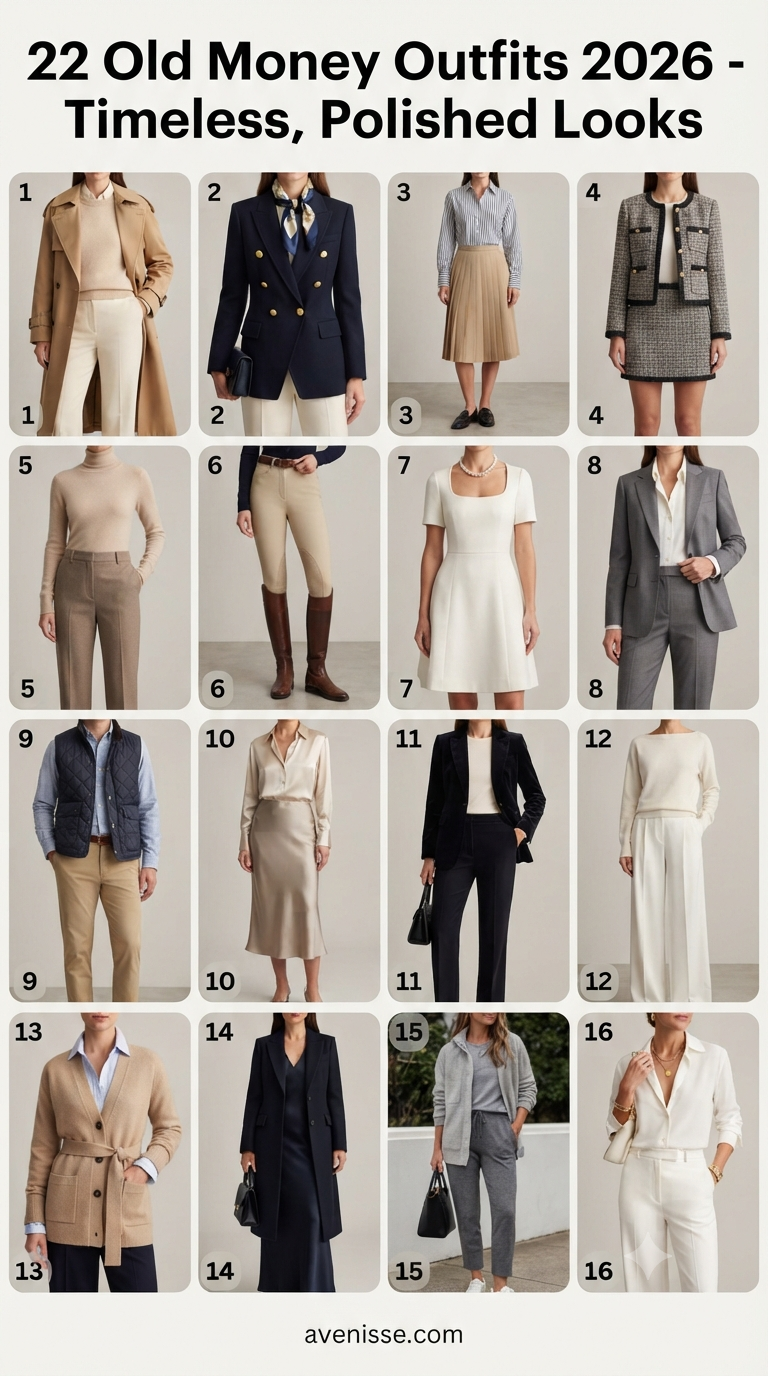 22 Old Money Outfits 2026 - Timeless, Polished Looks
