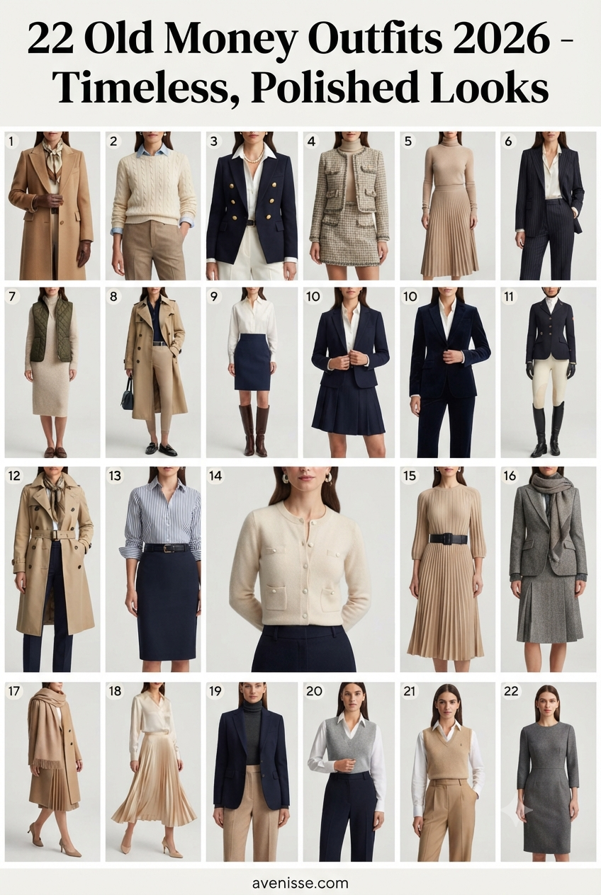 22 Old Money Outfits 2026 - Timeless, Polished Looks