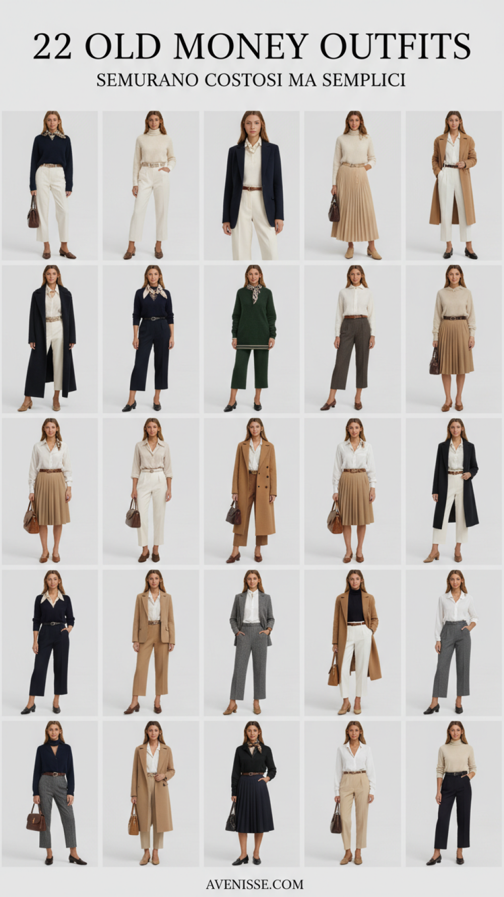 22 Old Money Outfits che Sembrano Costosi ma Semplici